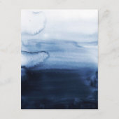 ネイビーと赤面ウォーター結婚カラーズゲスト詳細 エンクロージャーカード (裏面)