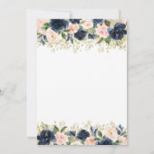 ネイビーと赤面ツインズベビーシャワー招待状 招待状 (裏面)