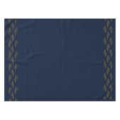 ネイビーと金ゴールドのリーフエレガントテーブルクロス テーブルクロス (正面(横))
