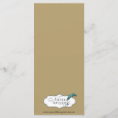 ネイビーと金ゴールドの仮装結婚のメニュー メニュー (裏面)