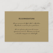 ネイビーと金ゴールドの結婚マスカレードの挿入カード エンクロージャーカード (正面)