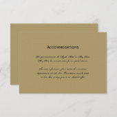 ネイビーと金ゴールドの結婚マスカレードの挿入カード エンクロージャーカード (正面/裏面)