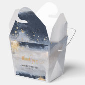 ネイビーと金ゴールドの赤ちゃんシャワーのお願いボックス フェイバーボックス (オープン)