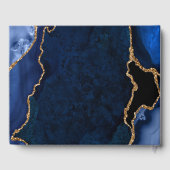 ネイビーと金ゴールドアガテマーブルSweet sixteen ゲストブック (裏面)