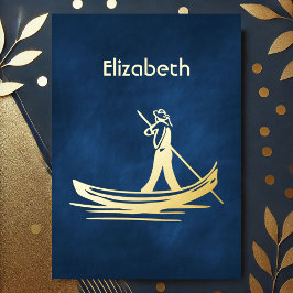 ネイビーと金ゴールドイタリアンワインブライダルシャワー 箔招待状