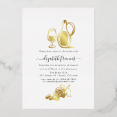 ネイビーと金ゴールドイタリアンワインブライダルシャワー 箔招待状 (裏面)