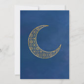 ネイビーと金ゴールドイードパーティの招待状 招待状 (裏面)