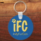 ネイビーと金ゴールドキーチェーン キーホルダー (正面)