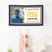 ネイビーと金ゴールドグラッドワンフォト 横断幕 (インサイチュ)