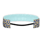 ネイビーと金ゴールドチータープリント アスレチックヘッドバンド (裏面)