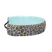 ネイビーと金ゴールドチータープリント アスレチックヘッドバンド (左)