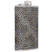 ネイビーと金ゴールドチータープリント フラスク (右)