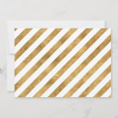 ネイビーと金ゴールドフェイクフォイル2写真卒業 案内状 (裏面)