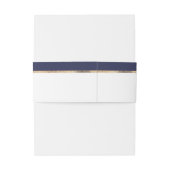 ネイビーと金ゴールドブルゴーニュの花エレガントな結婚式 招待状ベリーバンド (裏面例)