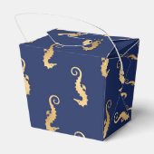 ネイビーと金ゴールドヴィンテージ航海のシーホース フェイバーボックス (裏面サイド)