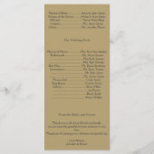 ネイビーと金ゴールド仮装結婚式 プログラム (裏面)