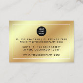 ネイビーと金ゴールド大切アゲート石名刺 名刺 (裏面)