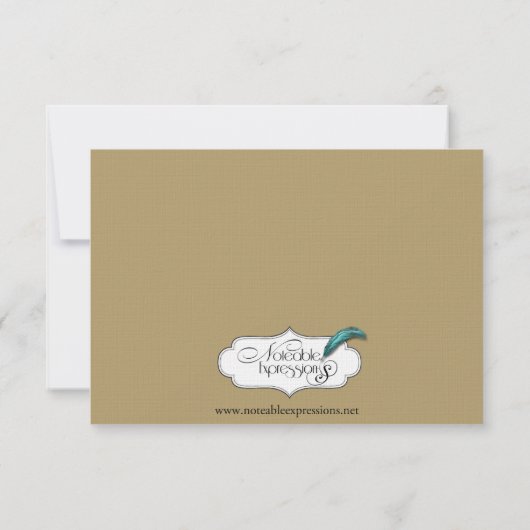 ネイビーと金ゴールド結婚マスカレードの応答カード 出欠カード (裏面)