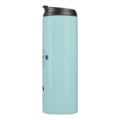 ネイビーと金ゴールド航海のコンパスのバラ タンブラー (回転右)