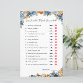 ネイビーと錆おもしろいブライダルシャワー誰がゲームを推測 (スタンド正面)