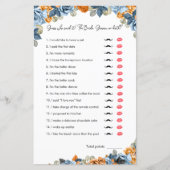 ネイビーと錆おもしろいブライダルシャワー誰がゲームを推測 (正面)