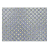 ネイビーと黄色の地中海のタイル模様 テーブルクロス (正面(横))