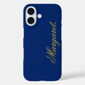 ネイビーにオリジナルネームをデザイン Case-Mate iPhoneケース (裏面)