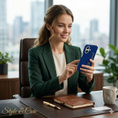 ネイビーにオリジナルネームをデザイン Case-Mate iPhoneケース