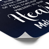 ネイビーのイルミネーション　メモリーキャンドルサイン　ウェディング ポスター (角)