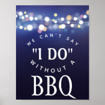 ネイビーのイルミネーション　BBQがなくては結婚式ができない