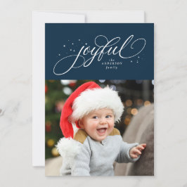 ネイビーのクリスマス1枚写真 シーズンカード