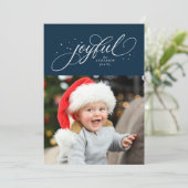ネイビーのクリスマス1枚写真 シーズンカード (スタンド正面)