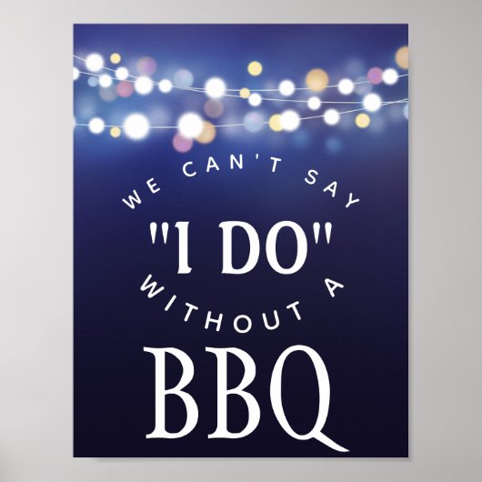 ネイビーのライトのストリングス　BBQでは「I do」とは言えない ポスター (正面)