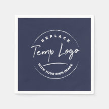 ネイビーのロゴ企業のまたはイメージでブランド化