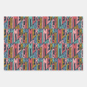 ネイビーの休日の結婚式 ラッピングペーパーシート (正面3)