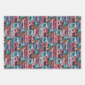 ネイビーの休日の結婚式 ラッピングペーパーシート (正面)