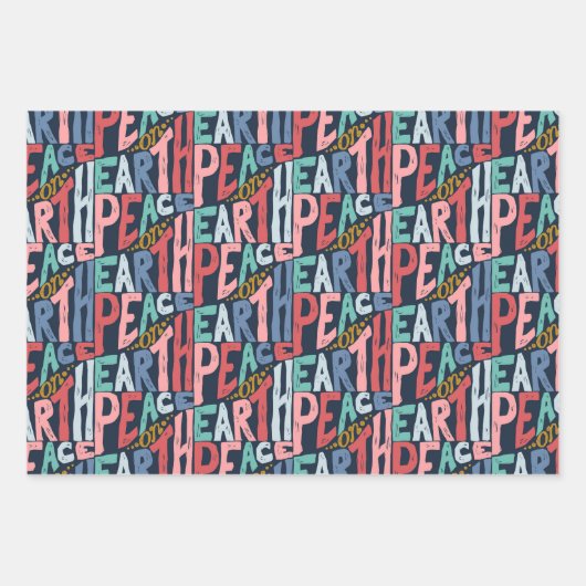 ネイビーの休日の結婚式 ラッピングペーパーシート (正面)