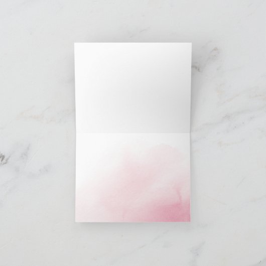 ネイビーの優しい色合いの花柄と、素朴な印象のカリグラフィーが美しい「ありがとう」 サンキューカード (内部)