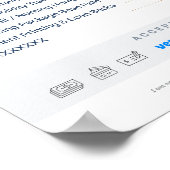 ネイビーの公証人料金表価格リスト ポスター (角)