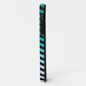 ネイビーの波状ストライプの航海のパターン Case-Mate iPhoneケース (裏面/左)