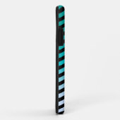 ネイビーの波状ストライプの航海のパターン Case-Mate iPhoneケース (裏面/右)