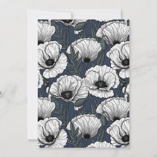 ネイビーの白いケシ (正面)