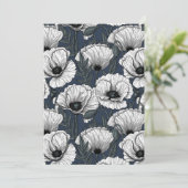 ネイビーの白いケシ (スタンド正面)