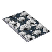 ネイビーの白いケシ ノートブック (右側)