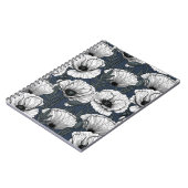 ネイビーの白いケシ ノートブック (左側)