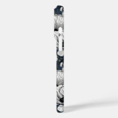 ネイビーの白いケシ Case-Mate iPhoneケース (裏面 / 左)