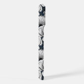 ネイビーの白いケシ iPhoneケース (右側面)