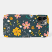ネイビーの花園の幻想的な春のパターン Case-Mate iPhoneケース (裏面(横))