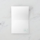 ネイビーの誕生日カードに遊び心のある花弁 カード (内部)