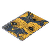 ネイビーの黄色いケシ ノートブック (左側)